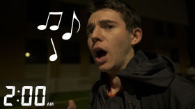 Singing the My Little Pony Theme Song at 2 AM in public...